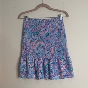 Lilly Pulitzer Blue and Pink Mini Skirt